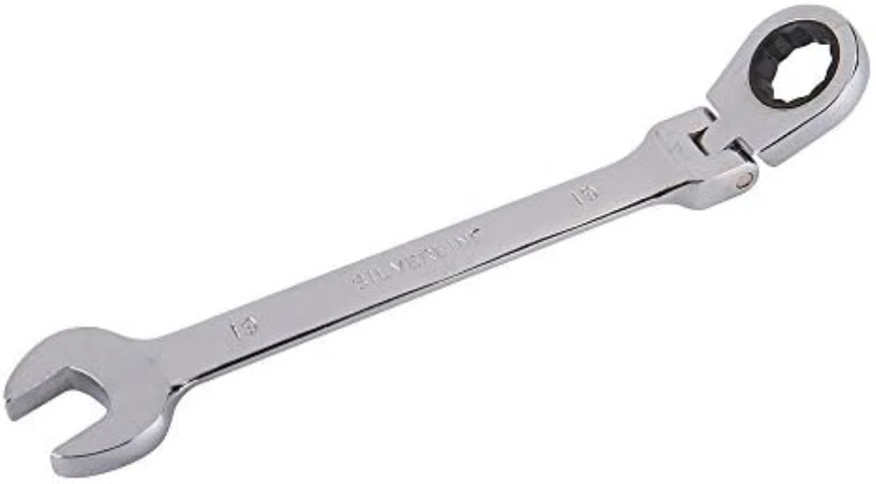 Silverline 589698, Chiave combinata a cricchetto con testa flessibile - Immagine 1 di 1