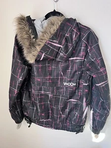 Women's Volcom Snow Snowboarding Ski Jacket Small Black With Pink Thermolite - Picture 1 of 9