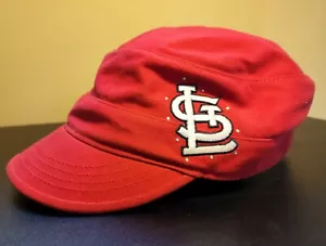 Womens 47 Twins St Louis Cardinals Red Army Style Jeweled Strapback Hat - Picture 1 of 6