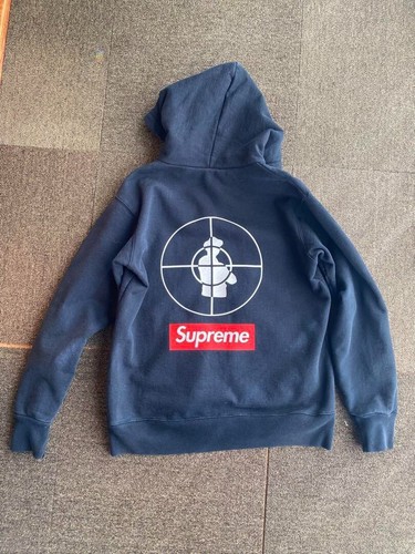 Felpa nera con cappuccio zip intera Supreme Public Enemy 2006 taglia L larghezza spalle: 50 cm