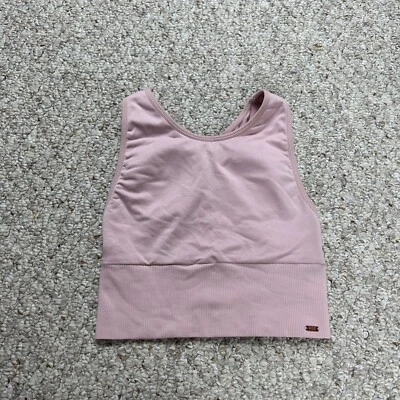 Sujetador deportivo rosa banda ancha acolchado cuello alto rosa talla S ROSK by Victoria's Secret Foto 1 de 4