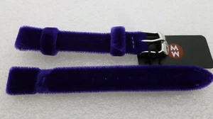 Genuine Michele 12mm Purple Velvet Watch Band Strap NEW - Picture 1 of 3
