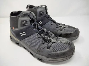 ON Cloud Cloudtrax Waterproof Mens Black Waterproof Hiking Trainer Shoes Sz M9 - Picture 1 of 8