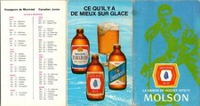 VINTAGE HOCKEY POCKET SCHEDULE 1970-71 MONTREAL CANADIENS 