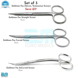 Goldman Fox Scissor Deal of Straight Curved and Double Curved Dental Surgical CE - Picture 1 of 5