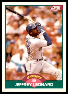 1989 Mint - Score Rookie & Traded Jeffrey Leonard Seattle Mariners #7T