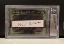 Hank Aaron 2011 Leaf Best of Baseball Cut Signed Auto BGS Authentic Beckett