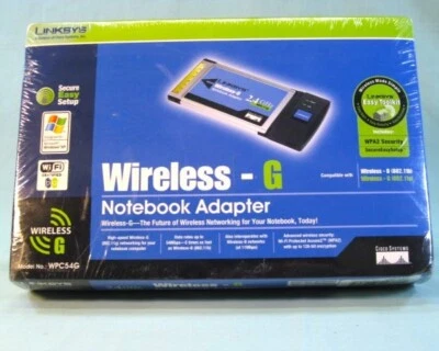 Linksys Wireless-G Notebook Adapter Model #WPC54G  NEW SEALED - Image 1 of 4