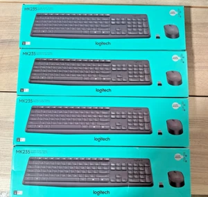 4er Pack Logitech 920-007899 MK235 Wireless KeyboardMouse Combo, Schwarz, Französisch - Bild 1 von 2