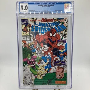 Amazing Spider-Man #348 1991 CGC 9.0 ‘Righteous Sand’ Sandman Leaves Avengers - Picture 1 of 10