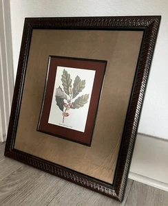 Framed Fall Oak Leaf Artwork - 15” x 17” - Picture 1 of 6