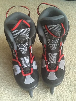 K2 Rink Raven Boa Sistema de Encaje Patines de Hielo Ajustables Juveniles Talla 1-5 Foto 1 de 4