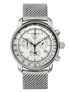 Zeppelin Herrenuhr mit Milanaiseband Serie 100 Jahre Zeppelin Chrono 7680M-1 - Picture 1 of 2