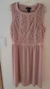 Candalite dusty pink colored Dress with flower Lace Size:XL Women's Brand New... - Picture 1 of 8