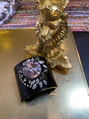 Brazalete Juicy Couture Vintage Muy Ancho Grande Púrpura Gema Estrás Nuevo con Etiquetas $130 Foto 1 de 4