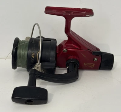 Carrete de pesca Silstar FX40B rojo cara abierta relación de transmisión 4:6:1 probado de colección Foto 1 de 4