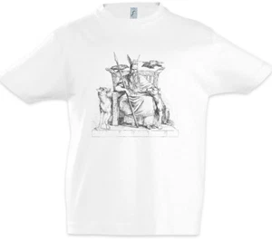 Odins Throne Boys T-Shirt Valhalla Odin Thor Loki Odin Viking Vikings Skull - Picture 1 of 1