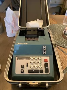 Vintage 1960's Olivetti Summa Quanta 20 T Adding Machine Working with Hard Case - Picture 1 of 3