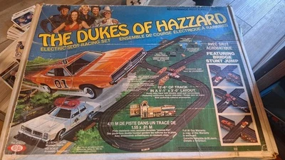 The Dukes Of Hazzard Ideal 1981 Electric Slot Racing Set, Incomplete, French... Foto 1 de 4