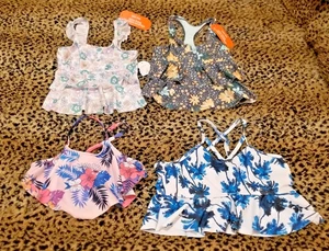 Wonder Nation Swimsuit Top Set of Four pcs with UPF 50+ Size S (6) - Picture 1 of 9