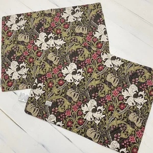 William Morris At Home GOLDEN LILY FOREST Quilted Standard Pillow Shams Set of 2 - Picture 1 of 8