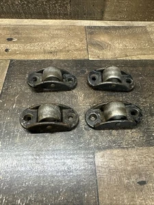 Vintage Flush Mounted Cast Iron Casters Rollers Wheels Steam Trunk Piano Lot/4 - Picture 1 of 5
