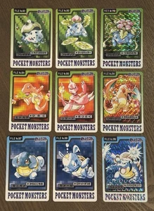 Charizard Blastoise Venasaur Pocket Monsters Bandai Carddass Prism Japanese x9 - Picture 1 of 19