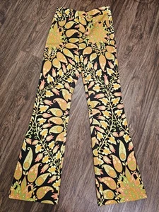 Zara Retro Kick Flare Style Floral Paisley Print Pants Size XS - Picture 1 of 11