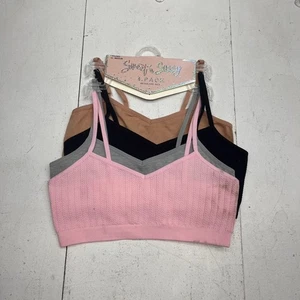 Sweet 'n Sassy 4 Pack Seamless Training Bras Girls Size Large (14) NEW - Picture 1 of 6