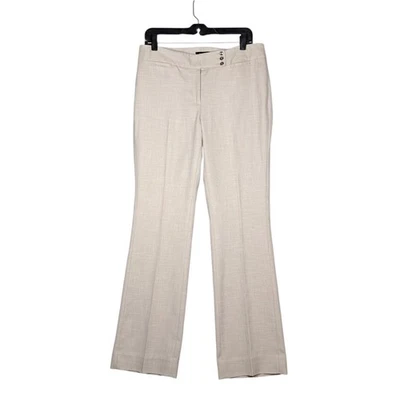 WHBM Sleek Boot Cut Beige Dress Pants Lined Womens Sz 10R Bootcut Mid Rise Tan - Image 1 of 4
