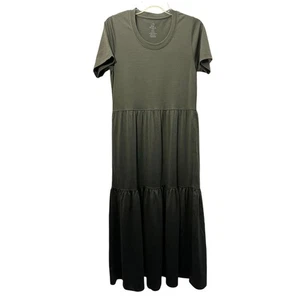 Woolx Lucia abito t-shirt donna verde a strati lana duralite taglia small - Foto 1 di 7