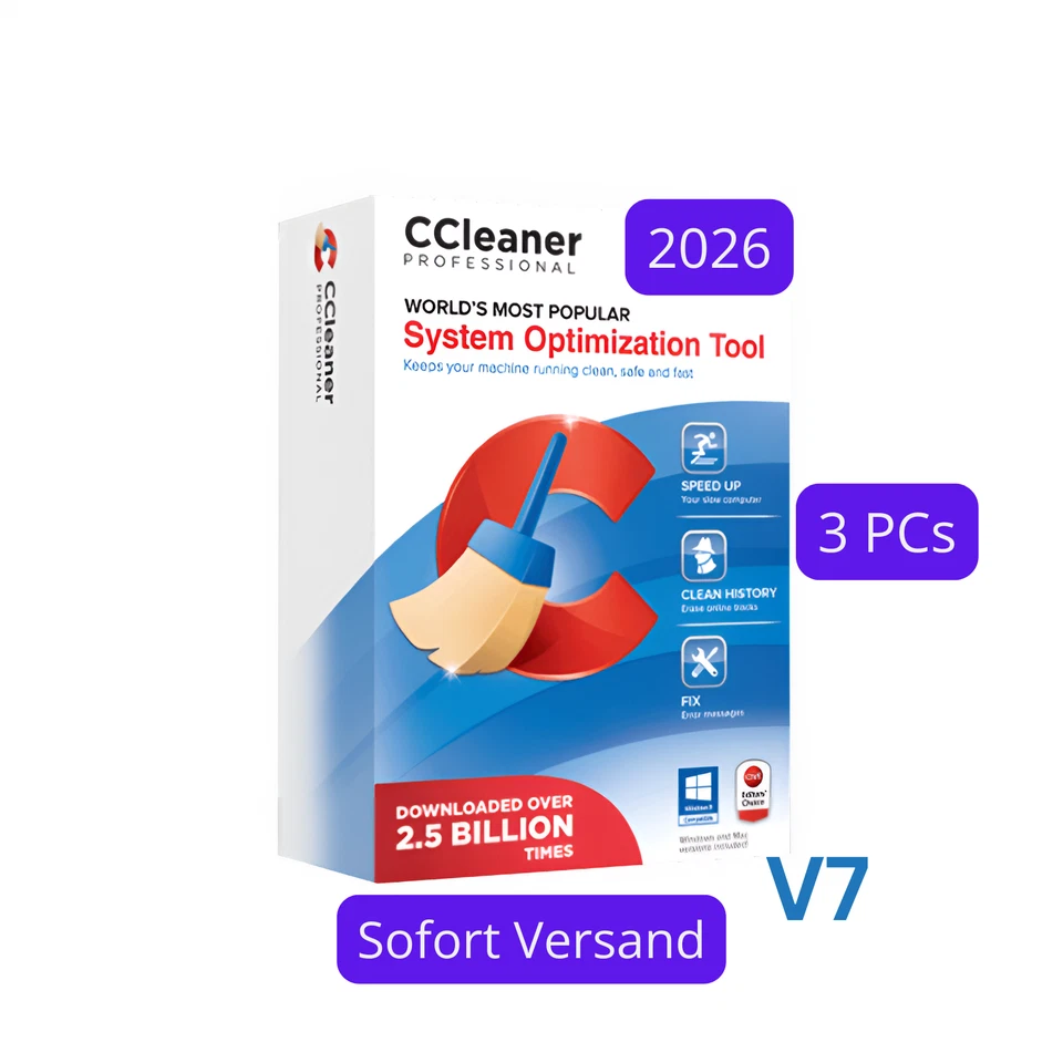 CCleaner Professional V7 - Windows |  3 Geräte | 1 Jahr | E-Mail Key Versand - Bild 1 von 2