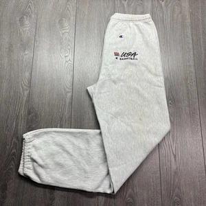 Vintage USA Basketball Olympic Champion Reverse Weave 1990s Pants Rare XL 32 33 - Foto 1 di 10
