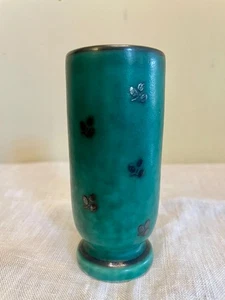 MCM Wilhelm Kage Gustavsberg 'Argenta' Series 1029-I Swedish Bud Vase W/Silver - Picture 1 of 8