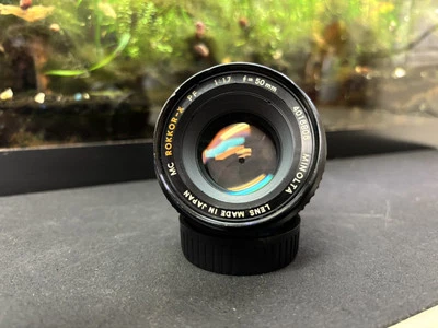 Minolta MC Rokkor-X PF 1:1.7 F=50mm has small mark on front glass - Image 1 of 4