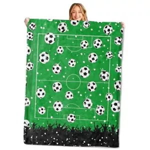 Fanatic Throw Blanket,,Soft,Lightweight Flannel,Dynamic Sport 50x60in Soccer - Picture 1 of 7
