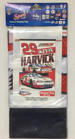 Kevin Harvick 29 NASCAR Indoor/Outdoor Vertical Hanging Banner Flag 27"x41" Cover