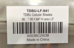 GRAY TDBU Cellular Shades Blackout Blinds Cordless Honeycomb Window Shades . - Picture 1 of 1