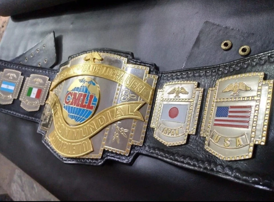 Nuevo Cinturón de Lucha de Campeonato Peso Pesado Personalizado CMLL 2mm Latón Foto 1 de 1