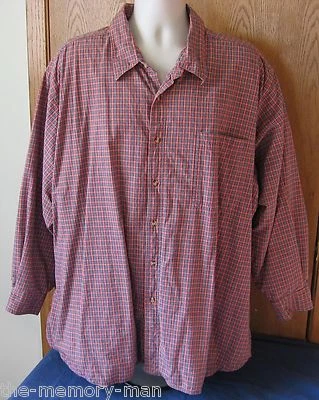 Мужская рубашка Box Office 4XL на пуговицах спереди с длинным рукавом в клетку с подкладкой - Изображение 1 из 4