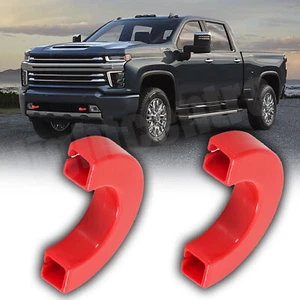 For Chevy Silverado 1500 2007-2024 Front Bumper Tow Hook Trailer Cover Trim RED - Picture 1 of 9