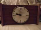 Vintage Rare 70S Era Smiths Hand Wind Wood Frame Mantel Clock Works C D Good