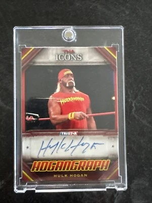 Tarjeta autógrafa TNA Icons Hulk Hogan H5 2010 roja/5 WWE WCW Foto 1 de 3