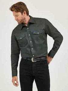 Wrangler Men's Cowboy Cut Western Long Sleeve Snap Work Shirt Firm Finish ALL SZ - Picture 1 of 33