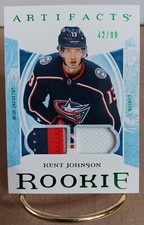 2022-23 UD ARTIFACTS EMERALD DUAL JERSEY PATCH ROOKIE #200 KENT JOHNSON /99 RC