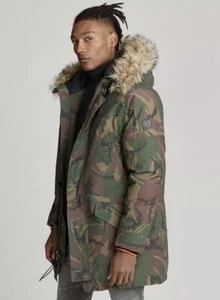 🔥 $548 New Sz L Polo Ralph Lauren Camo Faux Fur Trim Down Parka Jacket Coat - Picture 1 of 12