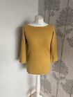 Marks & Spencer's Autograph 100% Cashmere Gold Yellow Pullover Jumper Size Uk 10