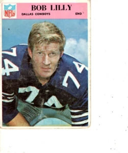 1966 - BOB LILLY - DALLAS COWBOYS - #60  PHILADELPHIA  - TRADING CARD - VG - Picture 1 of 2