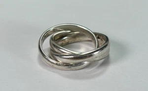 Vintage 925 Mexico Sterling Silber Tri-Style Ring Größe 5,25 - Bild 1 von 4
