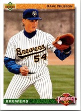  1991 Dave Nilsoon 54 Brewers 57 Upper Deck Baseball Sports Trading Card 